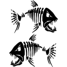 Fish Teeth Mouth 23 Fishing Die Cut Decals Stickers - DecalsHouse