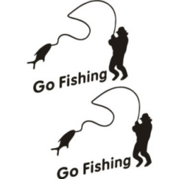 Go Fishing Die Cut Decals Stickers - DecalsHouse