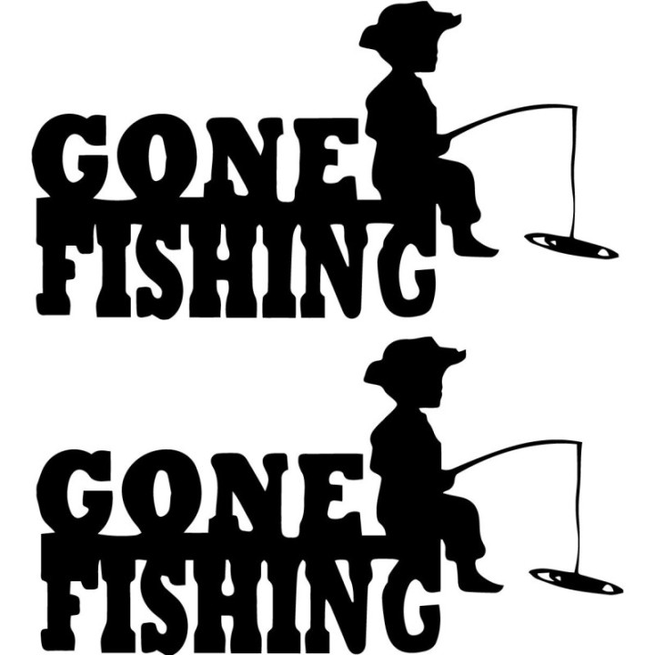 Gone Fishing 29 Die Cut Decals Stickers - DecalsHouse