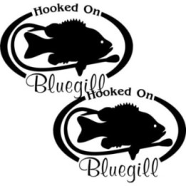 Hooked On Bluegill Fishing 29 Die Cut Decals Stickers - DecalsHouse