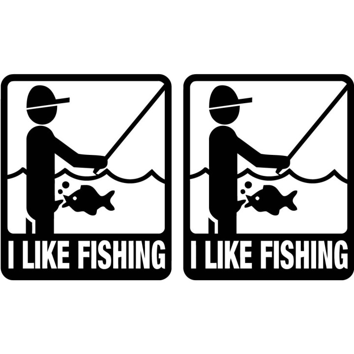 I Like Fishing Die Cut 14 [Converted] Decals Stickers - DecalsHouse