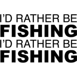 Id Rather Be Fishing Die Cut 14 [Converted] Decals Stickers - DecalsHouse
