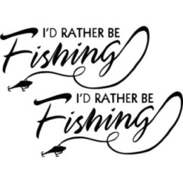 Id Rather Be Fishing Funny 29 Die Cut Decals Stickers - DecalsHouse