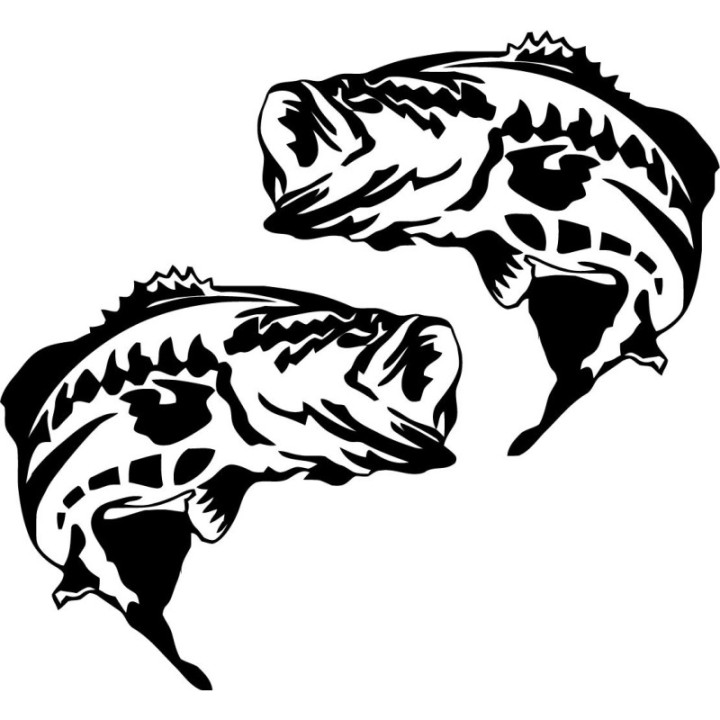 Largemouth Bass Fishing 29 Die Cut Decals Stickers - DecalsHouse
