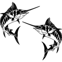 Marlin Fish Fishing 23 Die Cut Decals Stickers - DecalsHouse