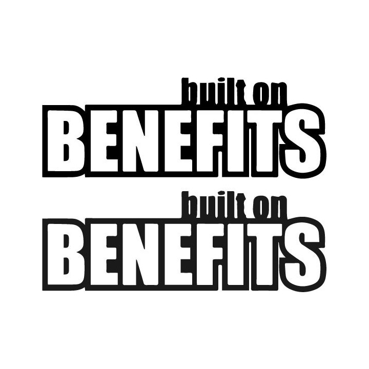 Buy Built On Benefits Decal Sticker Online