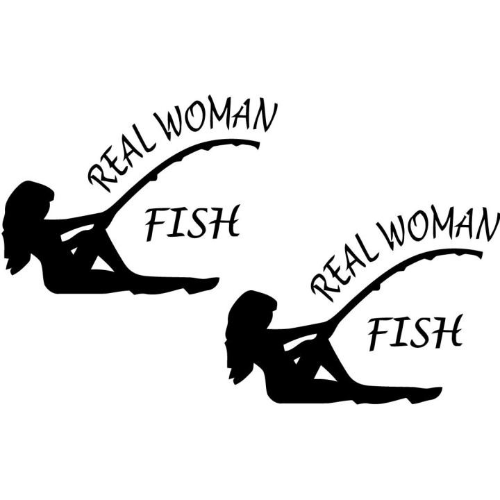 Real Women Fish Fishing Die Cut 14 [Converted] Decals Stickers - DecalsHouse
