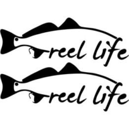 Reel Life 23 Fishing Die Cut Decals Stickers - DecalsHouse