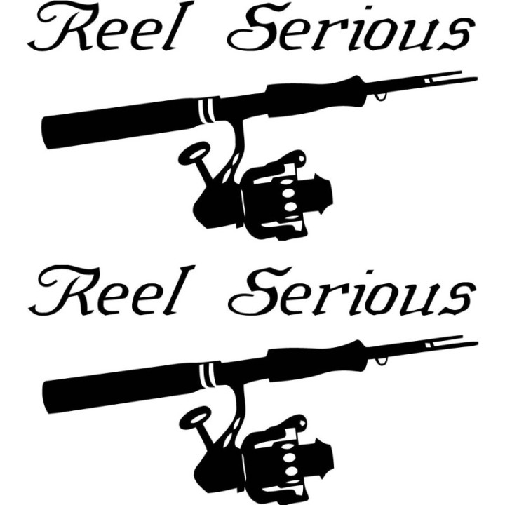 Reel Serious Fishing Die Cut Decals Stickers - DecalsHouse