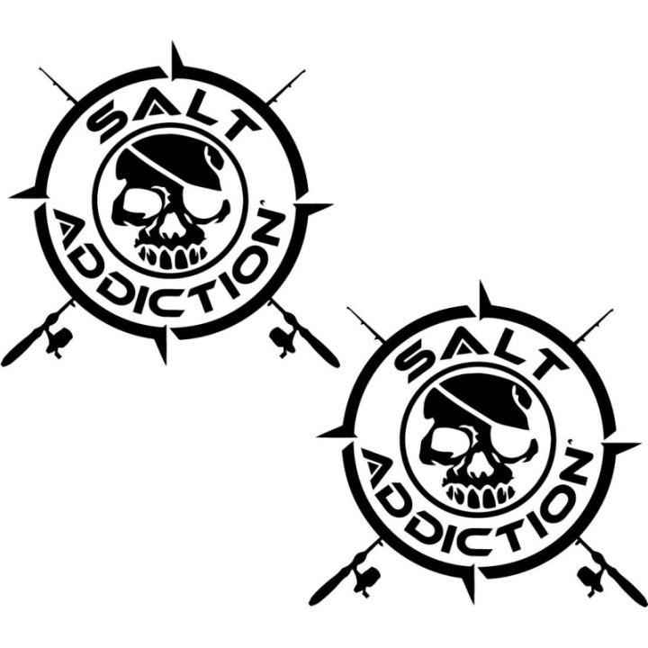 Salt Addiction Die Cut Style 2 Decals Stickers - DecalsHouse