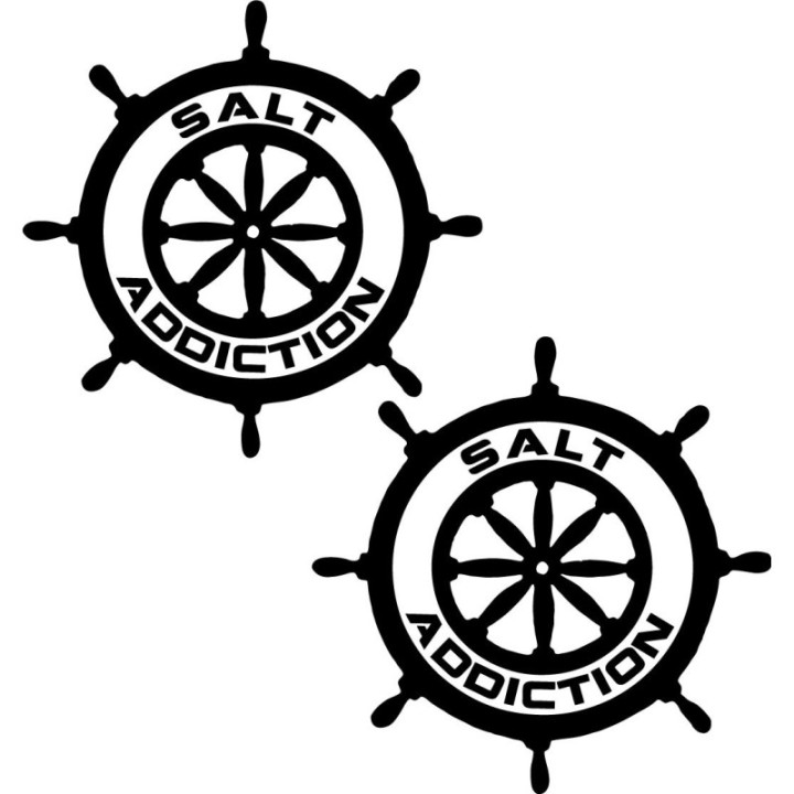 Salt Addiction Die Cut Style 6 Decals Stickers - DecalsHouse