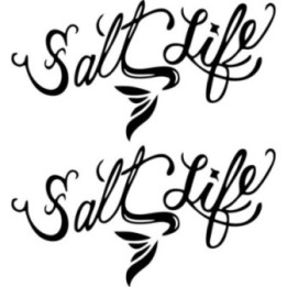 Salt Life Salty Mermaid Stickers – Female Angler Saltwater Decals (2-Pack)