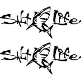 Salt Life Shark Fishing 27 Die Cut Decals Stickers - DecalsHouse