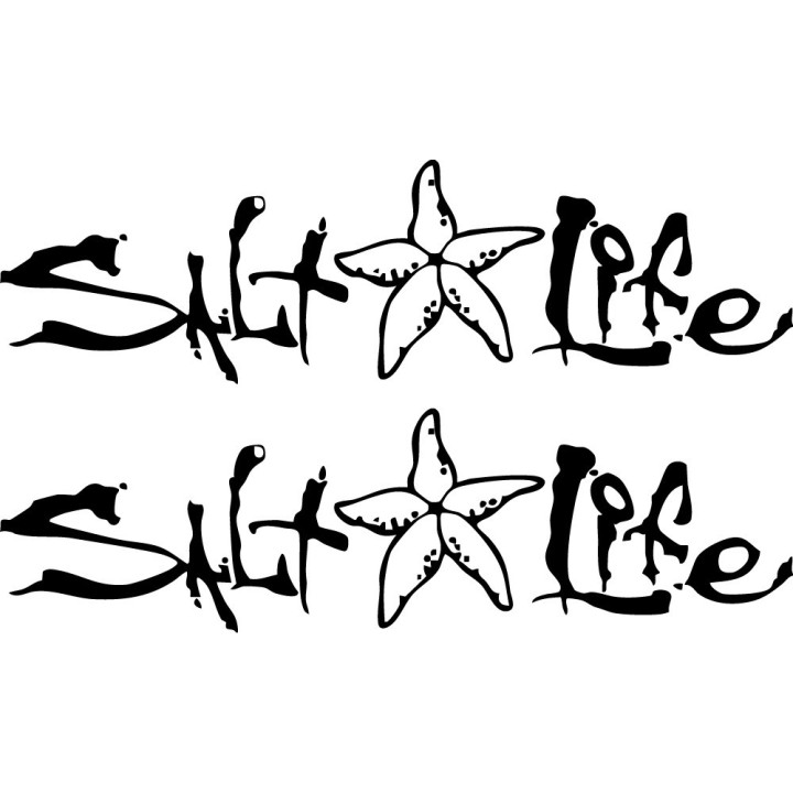 Salt Life Signature Starfish Stickers – Fishing Coastal Lifestyle Decals (2-Pack)