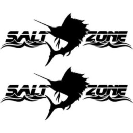 Salt Zone Logo Fishing 23 Die Cut Decals Stickers - DecalsHouse