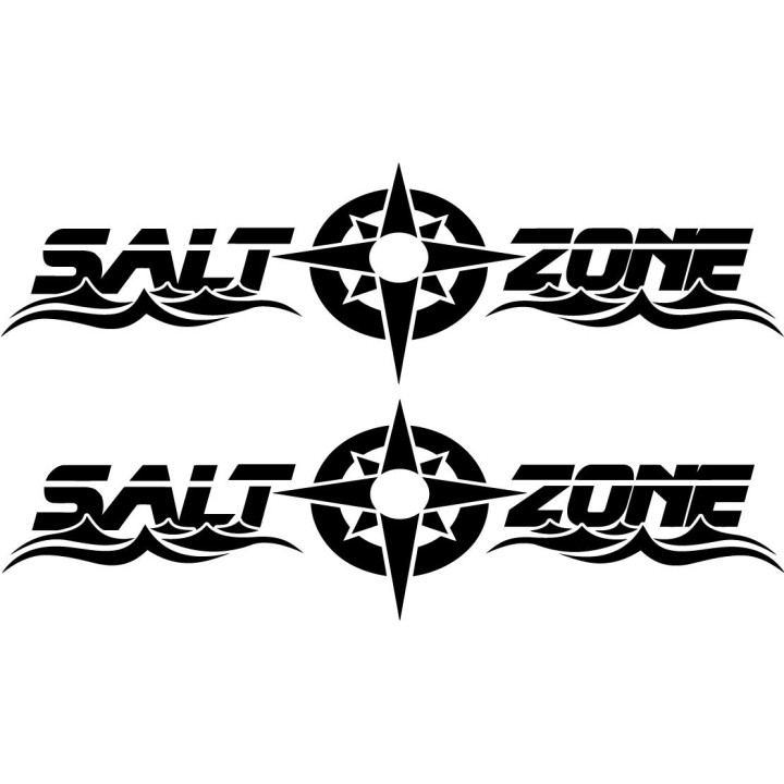 Salt Zone Logo Fishing 23 Die Cut Style 2 Decals Stickers - DecalsHouse