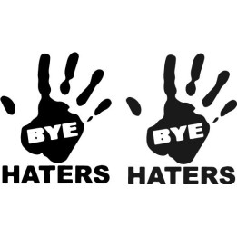 Bye Haters Stickers – Funny Attitude Slogan Decals (2-Pack)