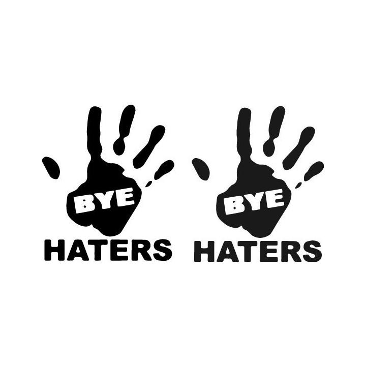 Bye Haters Stickers – Funny Attitude Slogan Decals (2-Pack)