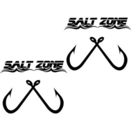 Salt Zone Logo Fishing 23 Die Cut Style 3 Decals Stickers - DecalsHouse