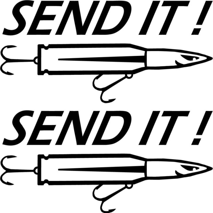 Send It Lure 27 Fishing Die Cut Decals Stickers - DecalsHouse