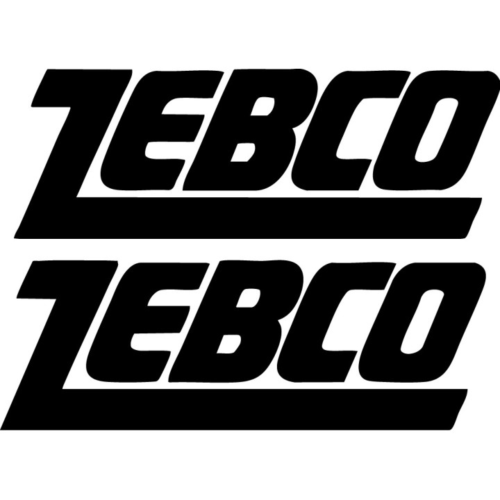Zebco Logo Fishing Die Cut 22 Decals Stickers - DecalsHouse