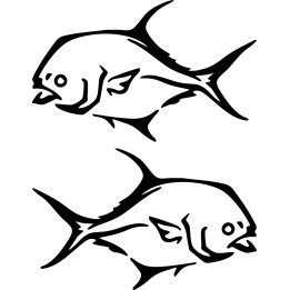 Permit Fishing Die Cut Decals Stickers - DecalsHouse