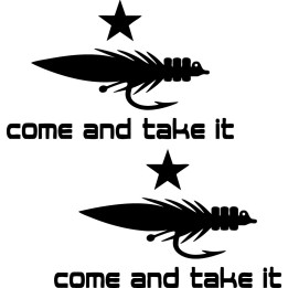 Come And Take It Fishing Die Cut Decals Stickers - DecalsHouse