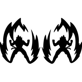Dragon Ball Z Super Saiyan Stickers – DBZ Decals (2-Pack)