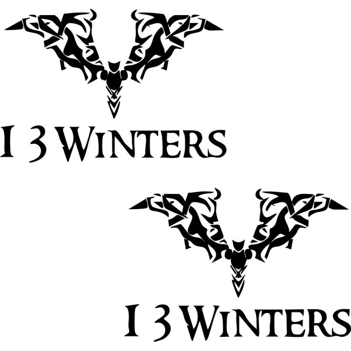 I 3 Winters Stickers – Doom Metal Band Decals (2-Pack)
