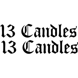 13 Candles Stickers – Gothic Rock Band Decals (2-Pack)