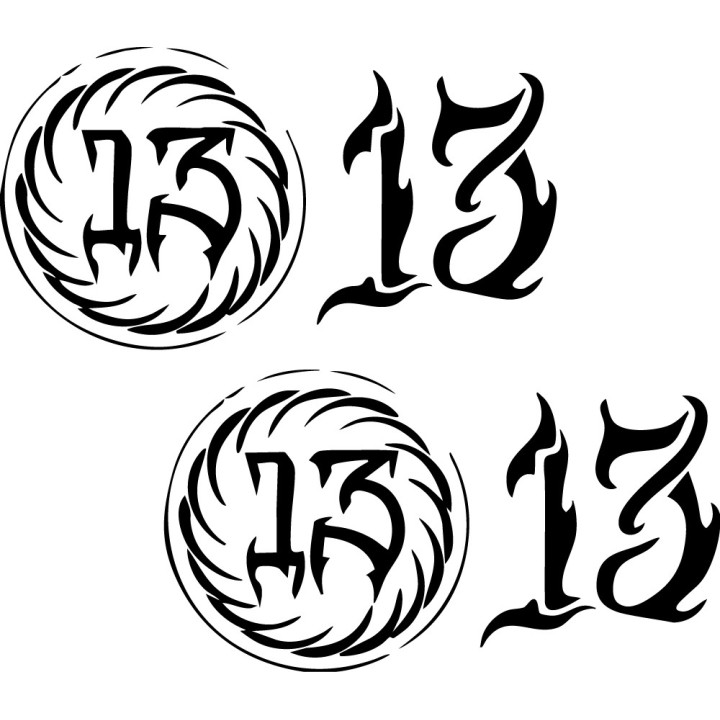 13 Sludge Metal Band Stickers – Logo Decals (2-Pack)