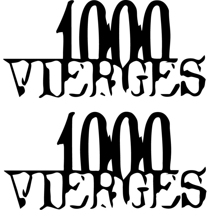 1000 Vierges Stickers – French Rock Band Decals (2-Pack)