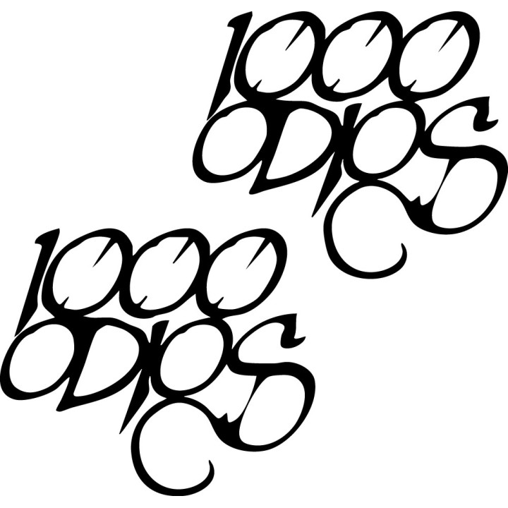 1000 Odds Stickers – Hardcore Punk Band Decals (2-Pack)