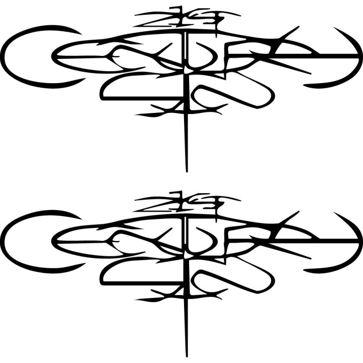 21st Century Sin Stickers – Hard Rock Band Decals (2-Pack)