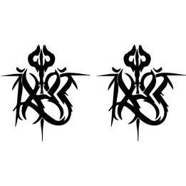 1833 AD Stickers – Black Metal Band Decals (2-Pack)