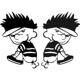 Funny Farting Boy Stickers – Cheeky Comic Decals (2-Pack)
