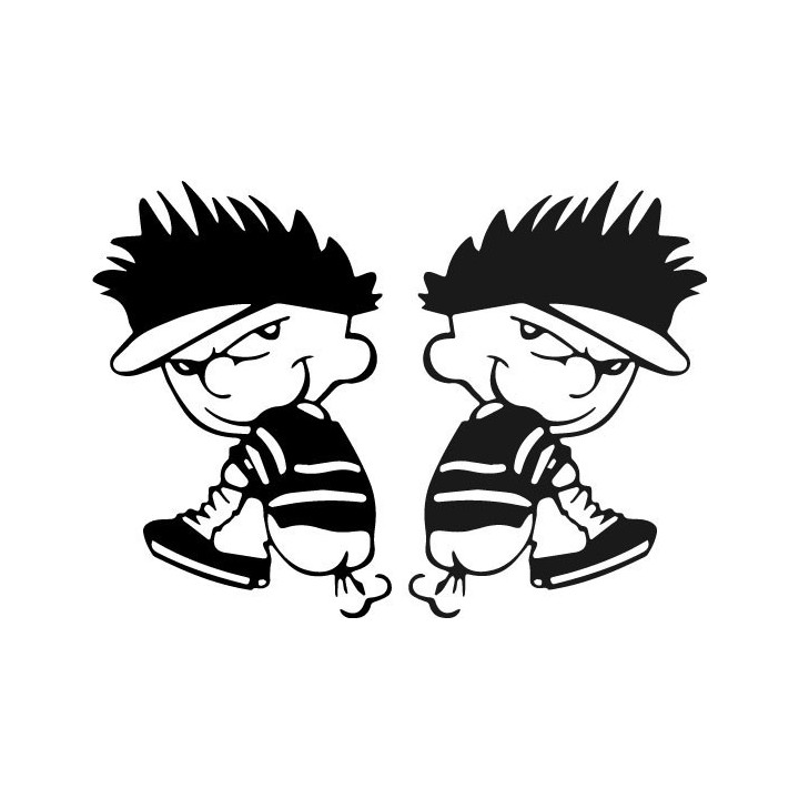 Funny Farting Boy Stickers – Cheeky Comic Decals (2-Pack)