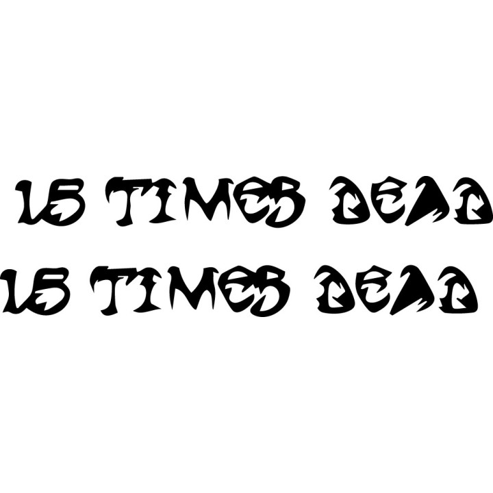 15 Times Dead Stickers – Hardcore Punk Decals (2-Pack)