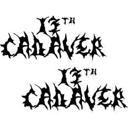13th Cadaver Stickers – Death Metal Band Decals (2-Pack)