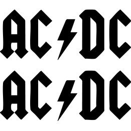 AC/DC Stickers – Back in Black Rock Band Decals (2-Pack)