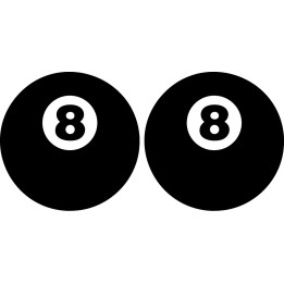 Buy Black 8 Ball 1 Decal Sticker Online
