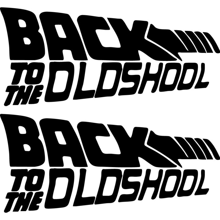Back to the Oldschool Stickers – Retro Classic Car Decals (2-Pack)