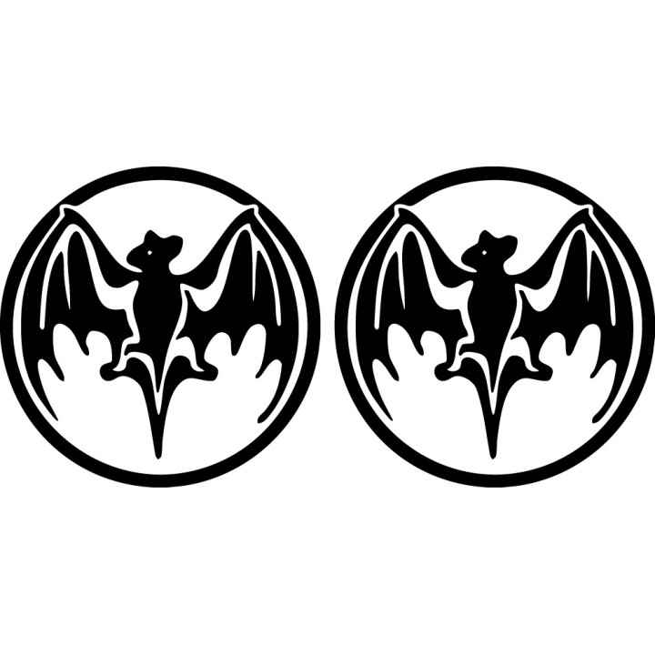 Bacardi Bat Logo Stickers – Rum Bar Decals (2-Pack)