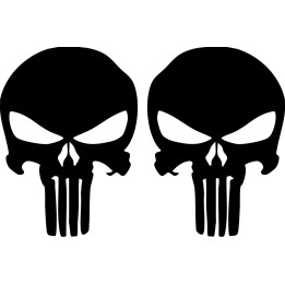 Punisher Skull Stickers – Tactical Combat Decals (2-Pack)