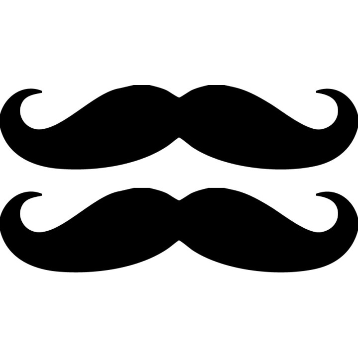 Moustache Stickers – Hipster Handlebar Decals (2-Pack)