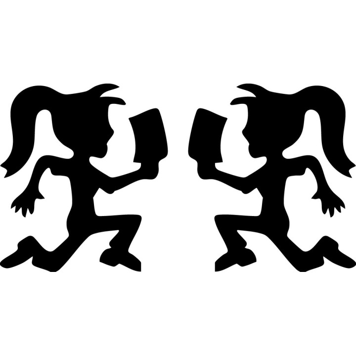 ICP Juggalette Hatchet Girl Stickers – Juggalo Decals (2-Pack)