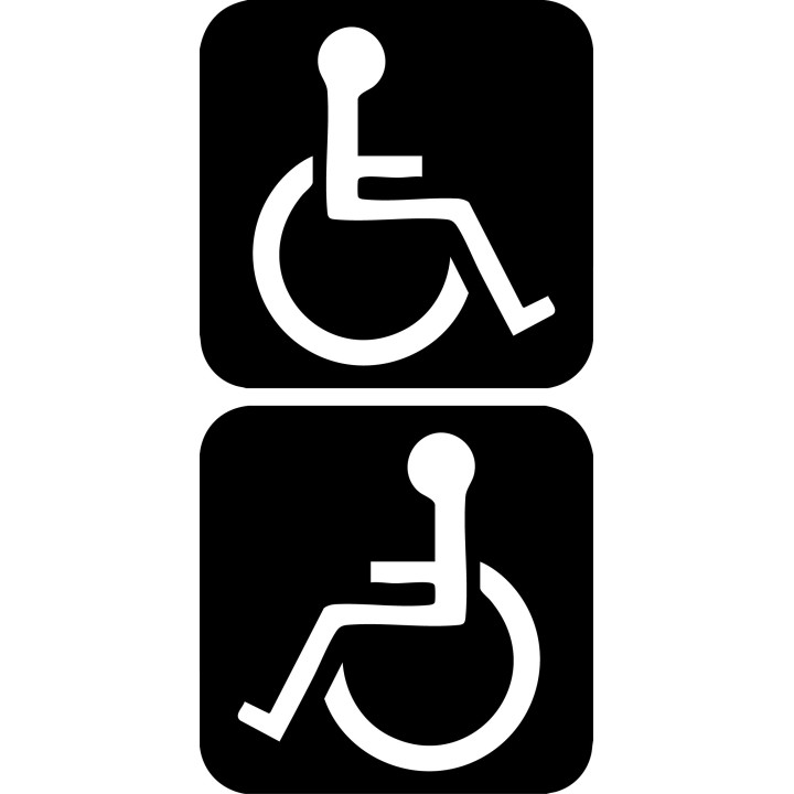 Wheelchair Access Symbol Stickers – Disabled Sign (2-Pack)