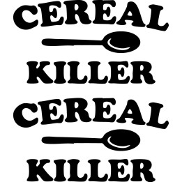Cereal Killer Stickers – Funny Food Pun Decals (2-Pack)