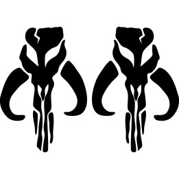 Mandalorian Mythosaur Skull Stickers – Boba Fett (2-Pack)