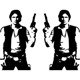 Han Solo Star Wars Stickers – Smuggler Decals (2-Pack)